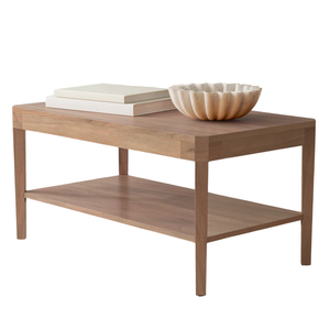 Table basse rectangulaire en bois de manguier massif pour la décoration de la maison, le salon, le bureau à domicile, avec finition naturelle, pliable et durable - Product Image 2