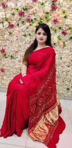 Sari en soie modal réversible pour femme, noir et bordeaux, traditionnel indien et pakistanais, pour mariage et fêtes, longueur au sol, ethnique - Product Image 4