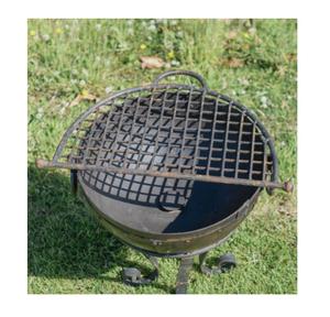 Brasero extérieur à bois avec couvercle rond étanche pour fêtes et soirées en plein air - Product Image 1