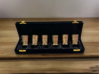 Verres à shot en laiton avec poignée, style classique, mini-gobelets pour whisky, vodka, liqueur, pour fêtes et bars, avec logo personnalisé