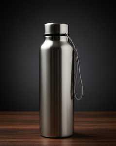 Botella de Agua de Acero Inoxidable, Diseño Minimalista, Portátil, para Viajes, con Asa, Boca Ancha, Tapa Antiderrames, Base Antideslizante - Product Image 6