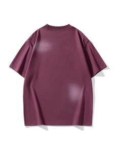 T-shirt à manches courtes surdimensionné de couleur unie pour homme, décontracté, col rond, 100% coton jersey, coupe régulière, longueur normale - Product Image 4