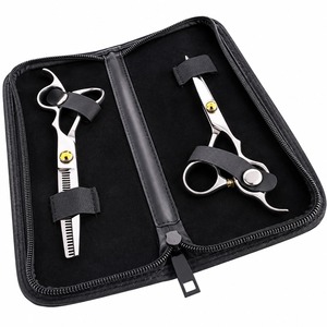 Ensemble de ciseaux de coiffure en métal pour chiens et chats, avec étui à fermeture éclair, pour clinique vétérinaire - Product Image 2