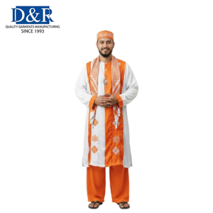 Ensemble de mode islamique moderne pour hommes musulmans, Kurta en satin de soie, style Baju Melayu Teluk Belanga, best-seller OEM malaisien - Product Image 3