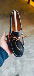 รองเท้าโลฟเฟอร์ผู้ชายไซส์ใหญ่ สีดำ หนังแท้ กันน้ำ น้ำหนักเบา พื้น TPR รองเท้าลำลองสำหรับฤดูใบไม้ร่วง - Product Image 3