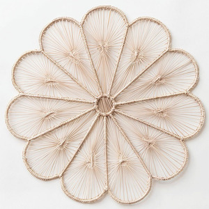 Hot Selling Wavy <b>Placemat</b> Scalloped Rattan <b>Placemats</b> for Dining Table Boho Rattan Charger Plates Customize from Vietnam Factory - Product Image 6