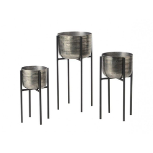 Juego de 2 Soportes Modernos para Plantas de Metal, Color Oro Rosa, Base Redonda para Macetas, Patas de Alambre Negro, Exhibición de Plantas de Interior, Ideal para Macetas - Product Image 2