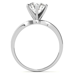 Custom Moissanite <b>Ring</b> 925 Sterling <b>Silver</b> Round Brilliant Cut Split Shank Engagement <b>Ring</b> 6 Prong <b>Solitaire</b> Moissanite <b>Ring</b> - Product Image 6