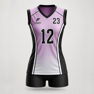 Ensemble de maillots de volley-ball pour femmes de haute qualité, personnalisés par sublimation, respirants, sans manches, uniformes de volley-ball pour l'entraînement en équipe - Product Image 1