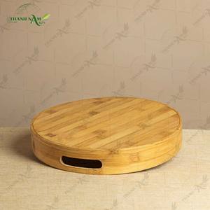 Plateau en bambou pressé, plateau de service en bambou minimaliste de luxe pour la maison et la cuisine, vaisselle écologique pour l'hôtellerie - Product Image 5