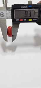 พลอยปะการังสีแดงอิตาลี รูปทรงวงรี คุณภาพดี สีสวย พลอยเม็ดเดี่ยวสำหรับทำเครื่องประดับ - Product Image 2