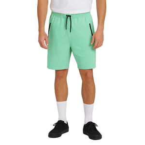 Pantalones Cortos Unisex Verde Menta, Spandex Poliéster de Secado Rápido, Bolsillos con Cordón, Cintura Elástica, Ropa Deportiva Informal para Correr, Gimnasio, Atletismo - Product Image 6