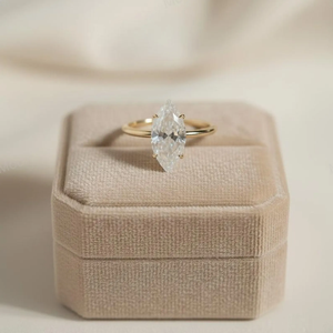แหวนเพชรทรงมาร์คีส์ 2 กะรัต แบบเดี่ยว รับรองโดย IGI ชุบทอง 18k หรูหรา Krishnavii KR 270 - Product Image 6