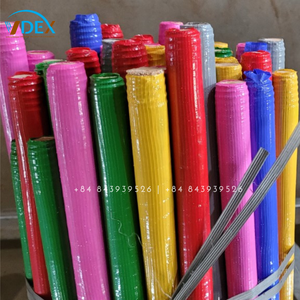 ไม้กวาดไม้ถูพื้นไม้ยูคาลิปตัสด้ามไม้กวาดเคลือบพีวีซีสีสันสดใส - Product Image 2