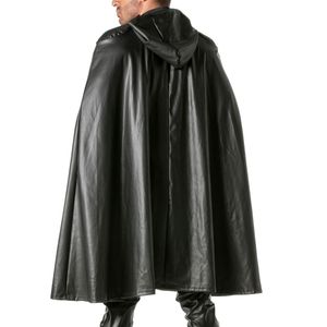 Disfraz de gladiador de cuero negro para hombre con capa y cadenas, estilo camiseta muscular - Product Image 6