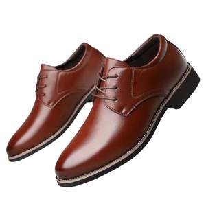 Zapatos de cuero cómodos de primera calidad con punta redonda para hombre, fabricante mayorista OEM, suministro a granel para exportación, MOQ 100 - Product Image 5