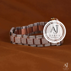 สายนาฬิกาข้อมือสแตนเลสสตีลหรูหรา AARVA JEWELS ขนาด 20 มม. ตัวล็อคแบบซ่อน สำหรับทั้งชายและหญิง คุณภาพสูง กระจกแซฟไฟร์ กันน้ำ 3BAR เครื่องกลไก - Product Image 5