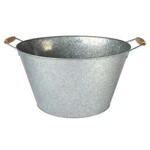 Modern Finish Metal Ice Beverage Tub Stainless Steel Party Cooler <b>Bucket</b> Wine Beer Chiller Tub Event Use - Product Image 1
