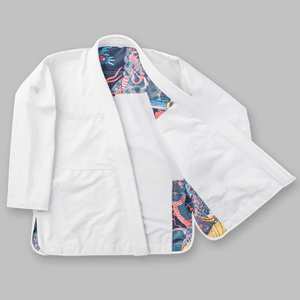 Uniforme de BJJ blanco para hombre, corte regular, transpirable, 100% algodón, ropa de artes marciales, talla adulto con forro. - Product Image 3