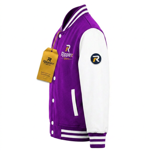 Kids varsity jacket with everyday comfort lightweight warmth and classic athletic style for every occasion adventures OEM ODM - Product Image 3