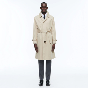 เสื้อโค้ทกันหนาวผู้ชายคุณภาพสูง ทำจากผ้าขนสัตว์ ทรงยาว หนา ระบายอากาศได้ดี เป็นมิตรกับสิ่งแวดล้อม ไม่หด ไม่ยับ สวมใส่สบาย ติดกระดุม สีขาว - Product Image 2