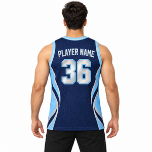 Camiseta de Baloncesto Personalizada, Tejido Transpirable de Secado Rápido, con Opciones de Número, Nombre y Logotipo, Malla sin Mangas, Cuello Redondo - Product Image 3