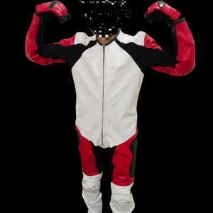Traje de Motocicleta de Cuero PU con Forro de Algodón Desmontable, Equipo de Protección Anticaídas, Chaqueta y Pantalones Reflectantes para Motociclismo - Product Image 4