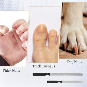 2 Limas de Uñas de Acero Inoxidable de Doble Cara, Resistentes, Tipo Zebra, para Uñas Gruesas, para Hombres, Mujeres, Perros y Mascotas - Product Image 5