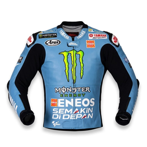 Veste de course Maverick Vinales Ramaha personnalisée en cuir de kangourou MotoCP homologuée CE, veste professionnelle pour homme/Chaqueta - Product Image 1