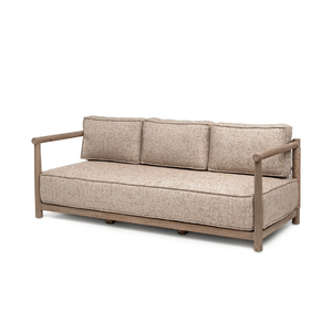Sofá Mieke de Dos Plazas de Madera de Teca para Exteriores, Moderno, Duradero, Resistente a la Putrefacción, con Cojín de Secado Rápido, Ecológico, Muebles de Calidad de Exportación - Product Image 1