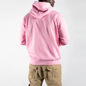<b>Pink</b> <b>Men's</b> Hooded <b>Sweatshirt</b> with "A Lil Bougie" Print Regular Fit Fleece Casual Autumn Wear - Product Image 4