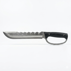 Arwin Enterprises Arwin-B-2 Cuchillo Bowie de Acero de Damasco Hecho a Mano, DIY OEM, Punta Clip, Grosor de 0.5mm, Mango de Cuerno de Búfalo - Product Image 4
