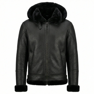 Genuine Leather <b>Shearling</b> Aviator Coat <b>Men</b> Premium Fur Winter <b>Jacket</b> Stylish Warm Classic Durable Outerwear Fashion - Product Image 1