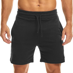 Pantalones Cortos Bermuda de Algodón Negro Sólido para Hombre, Cintura Media, con Cordón, Casuales, Tejidos, Transpirables, Ahora en Venta - Product Image 2