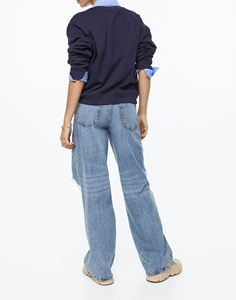 Nuevo diseño, jeans de mezclilla elásticos de cintura alta para mujer, talla grande, personalizados y de alta calidad. - Product Image 3