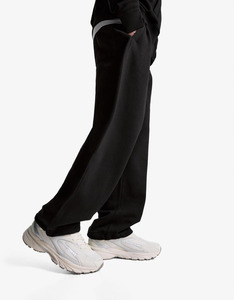 Conjunto de Chándal Urbano Unisex Personalizado de Talla Grande con Sudadera con Capucha y Cremallera de Algodón Grueso y Diseño de Bordado en Blanco - Product Image 5