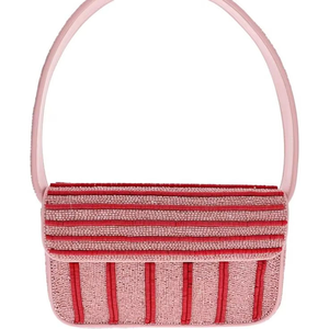 Pochette cosmétique brodée à motif vague avec design étoile de mer, poignée souple, fermeture éclair, style bohème, petite capacité - Product Image 2
