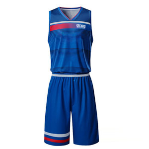 Uniformes de Baloncesto Deportivos de Último Diseño, Logotipo Personalizado, Uniforme de Baloncesto de Color Sólido - Product Image 1