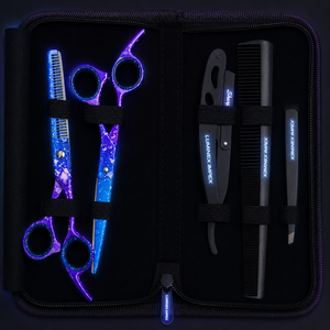 Navaja de Afeitar Recta Vintage Luminex Impex con Mango de Concha de Abulón y Acero al Carbono, Lista para Usar en Barberías y Salones - Product Image 1