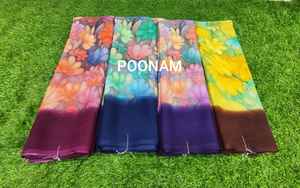 Elegante sari de georgette con blusa, sari moderno con estampado, atuendo étnico para uso diario, calidad de exportación, proveedor mayorista. - Product Image 4