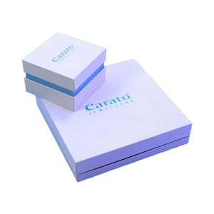 Thanh Lịch Cổ Điển Nhung Bọt Chèn Hộp Đồ Trang Sức Chất Lượng Cao 188X188X45 Biểu Tượng Tùy Chỉnh Với Bộ Các Tông - Product Image 1