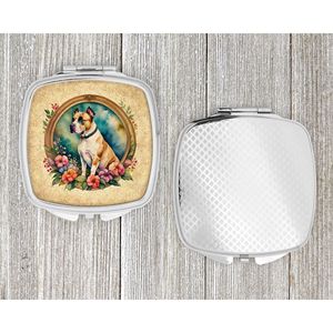 American Staffordshire Terrier Flowers Compact Travel <b>Makeup</b> <b>Mirror</b> Women/Girls Folding Handheld Pocket Decorative <b>Mirror</b> Great - Product Image 4