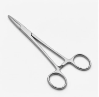 Juego de 4 Piezas de Instrumentos Quirúrgicos Menores Manuales de Acero Inoxidable: Bandeja Renal, Portaagujas, Pinzas para Tejidos, Tijeras Curvas para Iris, Autoclavables, CE ISO - Product Image 2