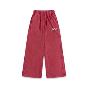 Pantalones Deportivos Extra Grandes para Hombre, 320 GSM, Algodón Vintage Lavado, 100% Algodón, Cintura Elástica, Estilo Urbano - Product Image 5