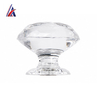 Bouton en acrylique transparent de qualité supérieure, hauteur 15 mm, poignée de traction en plastique transparent, pour installation domestique, boîte de présentation, bureau - Fournisseur Malaisie