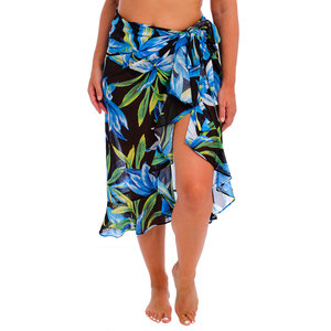 Wholesale <b>Women</b> Beachwear Sarong Custom Printed Rayon Pareo Wrap Skirt Bikini Cover Up Lightweight Summer <b>Resort</b> Holiday <b>Wear</b> - Product Image 1