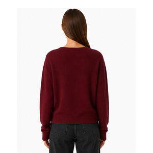 Pulls personnalisés à manches longues, chemises, fabricant professionnel, pull en laine fantaisie pour femmes - Product Image 2