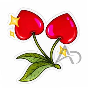 Porta Pestañas Acrílico con Diseño de Cereza y Corazón, con Imanes, Impresión de Logotipo Personalizado, Diseño Brillante de Cereza - Product Image 2