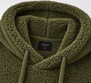 Sweat-shirt vert olive pour homme, coupe classique, style décontracté, pour l'hiver, avec poche, anti-boulochage, par KALEEM QUALITY WEAR - Product Image 5