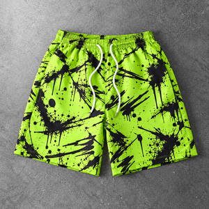 Shorts de streetwear imprimés pour les vacances, catalogue fournisseur, placement du logo, graphiques décoratifs, illustrations originales, décoration de vêtements - Product Image 1